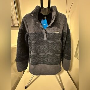 Columbia Unisex Dark Navy Sherpa Zip Pullover